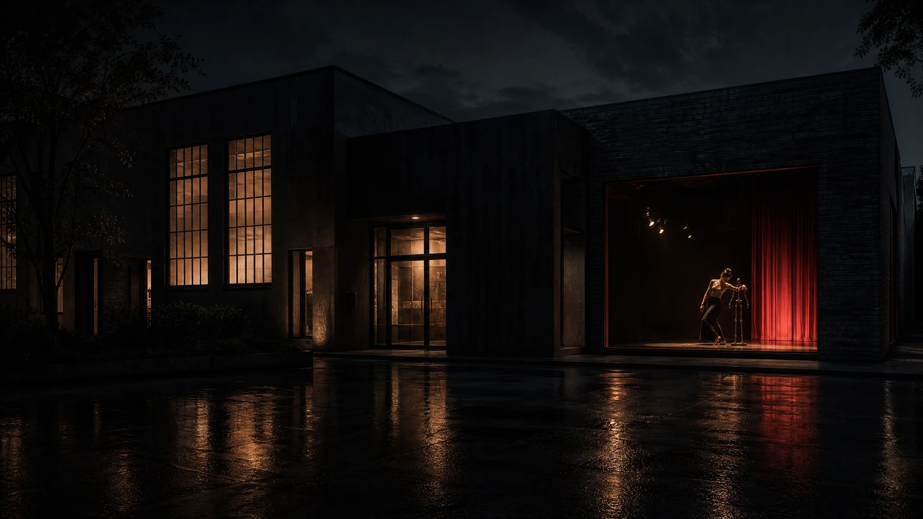 Conservatory exterior after dusk