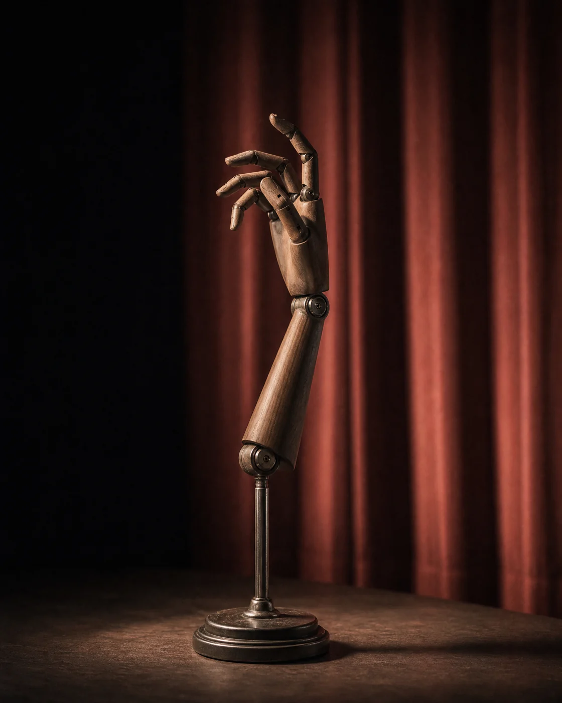 Articulated wooden arm study